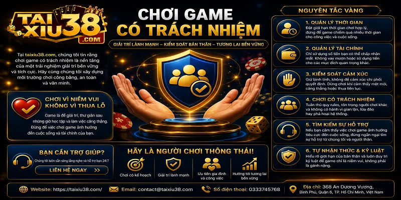 Taixiu38 bảo vệ quyền lợi của người chơi tài xỉu online