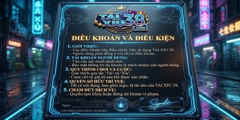 Điều khoản sử dụng có quyền và nghĩa vụ của người tham gia