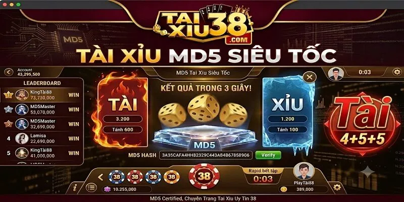 Tài xỉu md5 siêu tốc , sự kết hợp giữa nét chơi dân gian quen thuộc