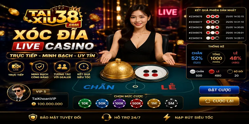 Bí quyết chơi xóc đĩa live casino